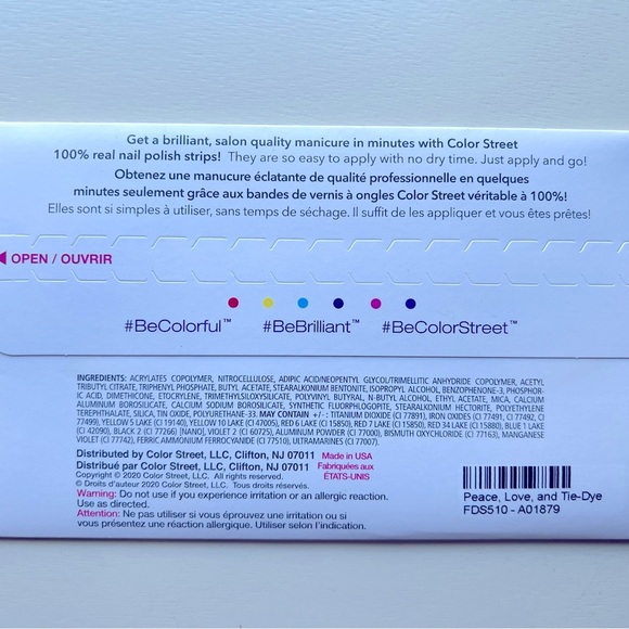 Color Street Peace, Love, and Tie-Die *RETIRED* - Picture 3 of 3